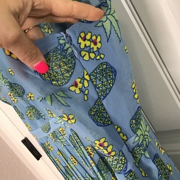 MODCLOTH Expansive Interests A-Line Pineapple Dress. - Picture 5 of 13